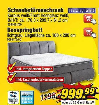 Poco Schwebetürenschrank Oder Boxspringbett Angebot