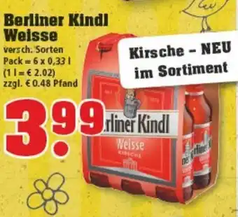 trinkgut Berliner Kindl Weisse 6x0,33L Angebot