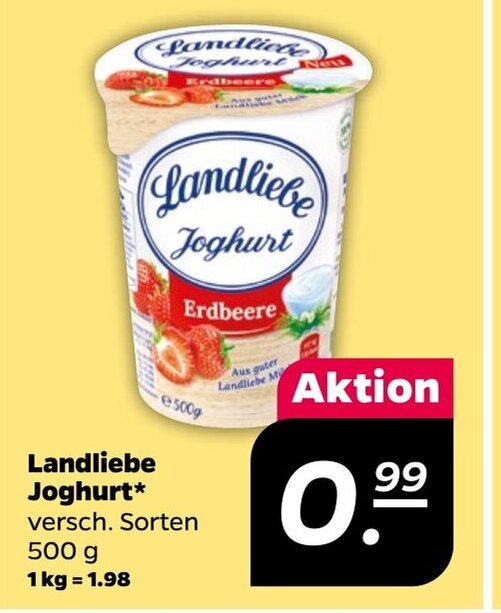 Landliebe Joghurt 500g Angebot bei NETTO