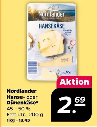 NETTO Nordlander Hanse- o. Dunenkase 200g Angebot