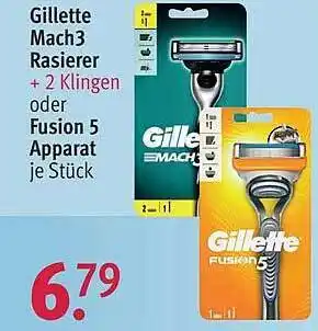 Rossmann Gillette Mach 3 Rasierer Angebot