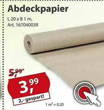 Sonderpreis Baumarkt Abdeckpapier Angebot