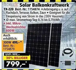 Norma24 Technaxx solar balkonkraftwerk tx-220 Angebot