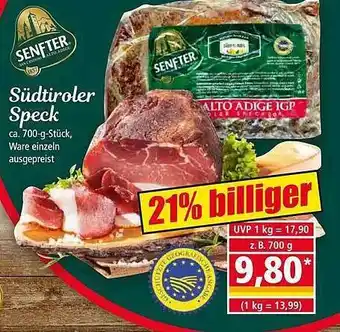 Norma Südtiroler speck senfter Angebot