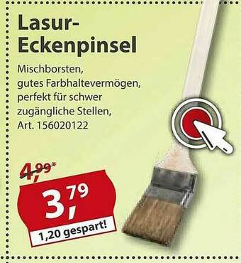 Sonderpreis Baumarkt Lasur-eckenpinsel Angebot