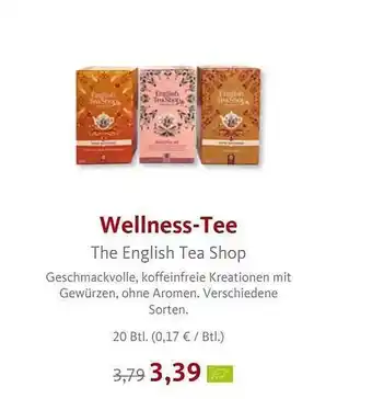 VollCorner Biomarkt Wellness-tee the english tea shop Angebot