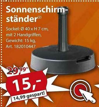 Sonderpreis Baumarkt Sonnenschirmständer Angebot