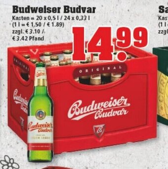 trinkgut Budweiser Budvar 20 x 0,5 L / 24x0,33L Angebot