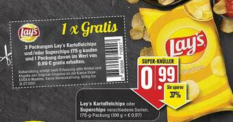 Edeka Lay's Kartoffelchips Oder Superchips Angebot