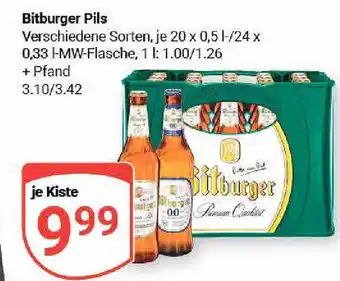 Globus Bitburger 20*500ml/24*330ml Angebot