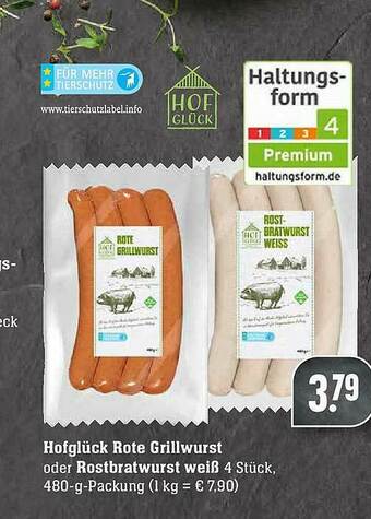 Edeka Hofglück Rote Grillwurst Oder Rostbratwurst Weiß Angebot