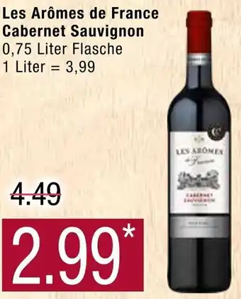 Marktkauf Les Arômes de France Cabernet Sauvignon 0,75 Liter Flasche Angebot