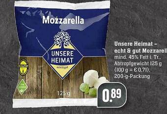 Edeka Unsere Heimat Mozzarella Angebot