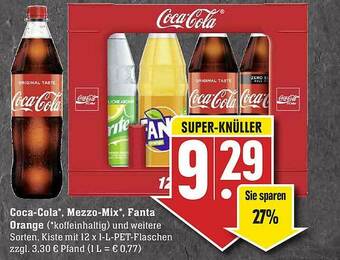 Edeka Coca-cola, Mezzo Mix, Fanta Orange Angebot