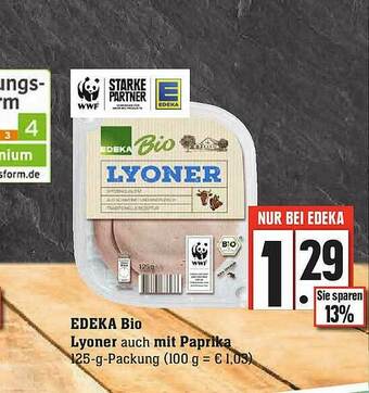 Edeka Edeka Bio Lyoner Auch Mit Paprika Angebot