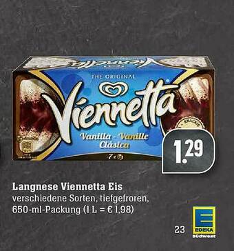 Edeka Langnese Viennetta Eis Angebot