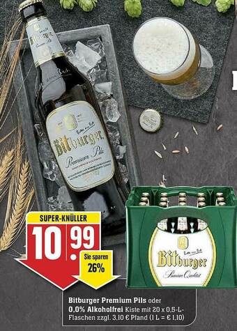 Edeka Bitburger Premium Pils Oder 0% Alkoholfrei Angebot