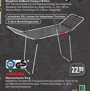 Edeka Vileda Wäscheständer King Angebot