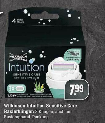 Edeka Wilkinson Intuition Sensitive Care Rasierklingen Angebot