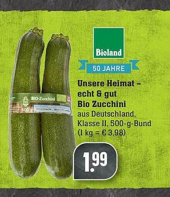 Edeka Unsere Heimat Bio Zucchini Angebot