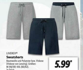 Lidl Livergy Sweatshorts Angebot