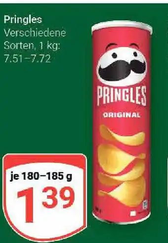 Globus Pringles 180/185g Angebot