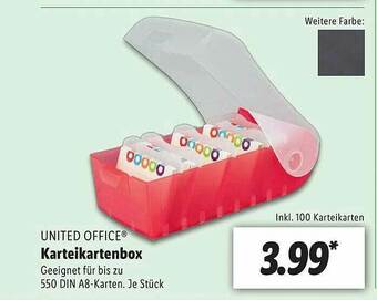 Lidl United Office Karteikartenbox Angebot
