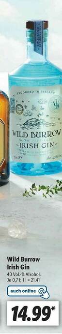 Lidl Wild Burrow Irish Gin Angebot