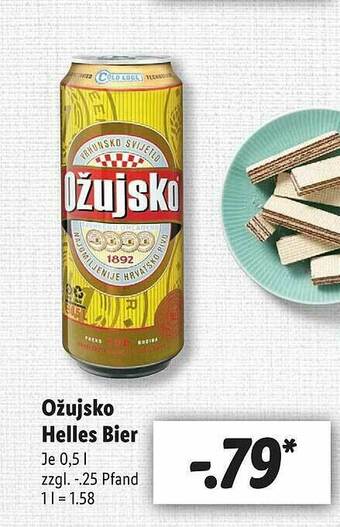 Lidl Ozujsko Helles Bier Angebot