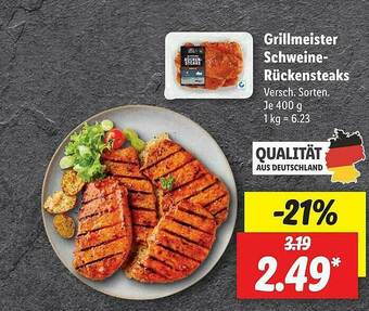 Lidl Grillmeister Schweine-rückensteaks Angebot