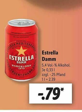 Lidl Estrella Damm Angebot