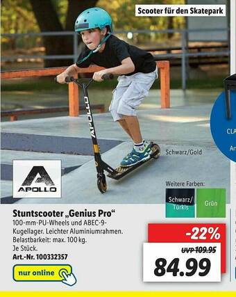 Lidl Apollo Stuntscooter „genius Pro” Angebot