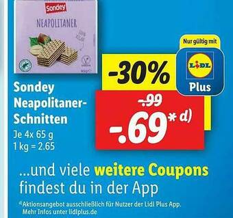 Lidl Sondey Neapolitaner-schnitten Angebot