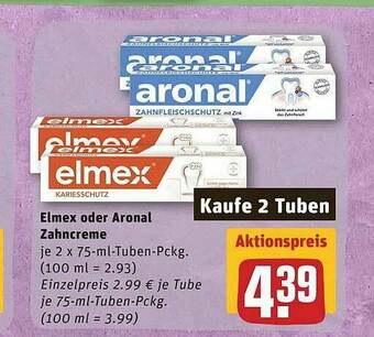 REWE Elmex Oder Aronal Zahncreme Angebot