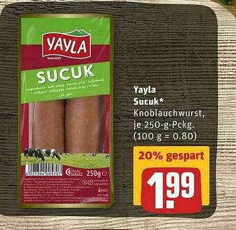 REWE Yayla Sucuk Angebot