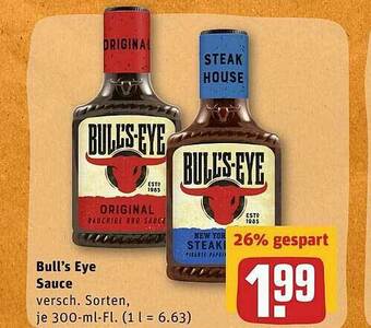 REWE Bull's Eye Sauce Angebot