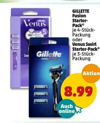 PENNY Gillette Fusion Starter-pack Oder Venus Swirl Starter-pack Angebot