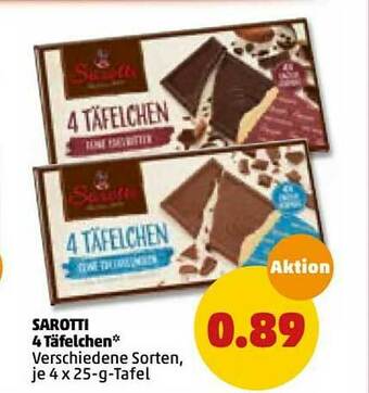 PENNY Sarotti 4 Täfelchen Angebot