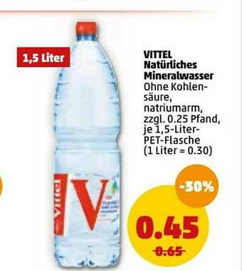 PENNY Vittel Natürliches Mineralwasser Angebot
