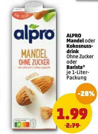 PENNY Alpro Mandel Oder Kokosnussdrink Oder Barista Angebot