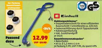 PENNY Einhell Elektrorasentrimmer Oder Rasentrimmerersatzspulen Angebot