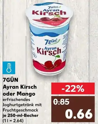 Kaufland 7Gün Ayran Kirsch oder Mango 250 ml Becher Angebot