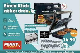 PENNY Burger-maker Butcher's Angebot