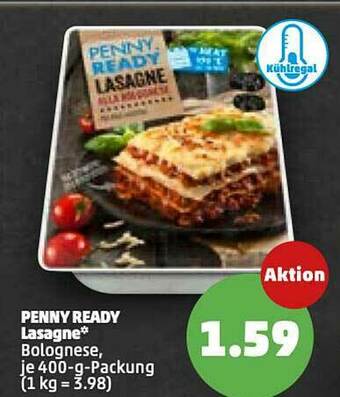 PENNY Penny Ready Lasagne Bolognese Angebot
