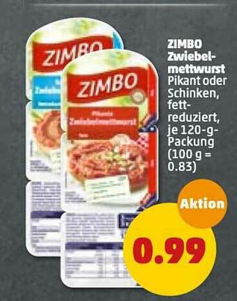 PENNY Zimbo Zwiebel-mettwurst Angebot