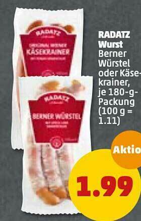 PENNY Radatz Wurst Berner Würstel Oder Käse-krainer Angebot