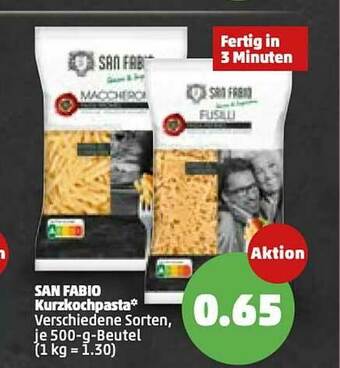 PENNY San Fabio Kurzkochpasta Angebot