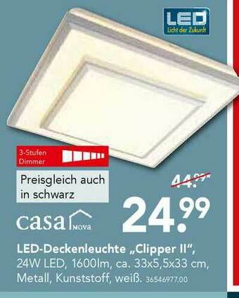 Schaffrath Casa Nova Led-deckenleuchte „clipper II” Angebot