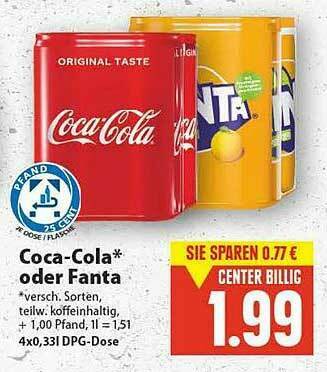 E-Center Coca-cola Oder Fanta Angebot