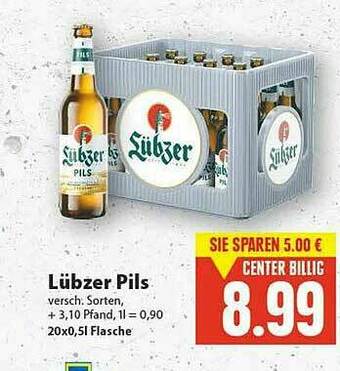 E-Center Lübzer Pils Angebot